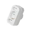 LogiLink LPS221 Schuko į 2x Euro + 1x apsauginį lizdą adapteris, baltas, 16 A, 250 V, 3680 W, apsauga nuo vaikų