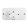 LogiLink LPS221 Schuko į 2x Euro + 1x apsauginį lizdą adapteris, baltas, 16 A, 250 V, 3680 W, apsauga nuo vaikų