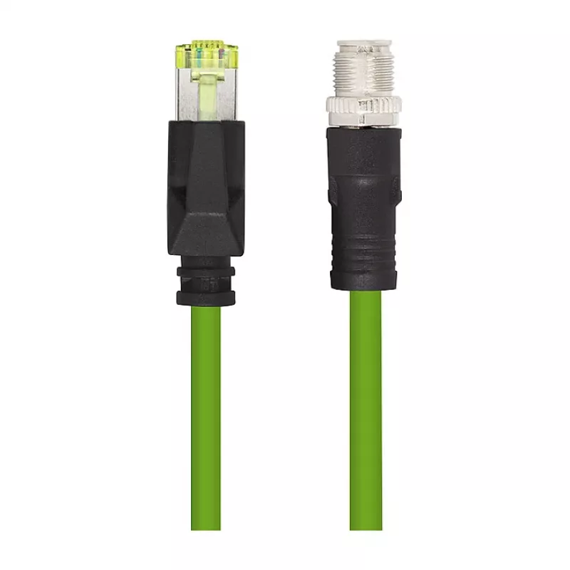 LogiLink M12 CAT6A pramoninis jungiamasis kabelis, PUR, M12 X-koduotas į RJ45, 1,5 m