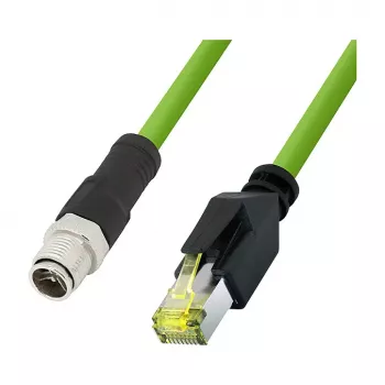 LogiLink M12 CAT6A pramoninis jungiamasis kabelis, PUR, M12 X-koduotas į RJ45, 1,5 m