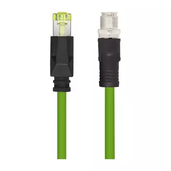 LogiLink M12 CAT6A pramoninis jungiamasis kabelis, PUR, M12 X-koduotas į RJ45, 2,00 m