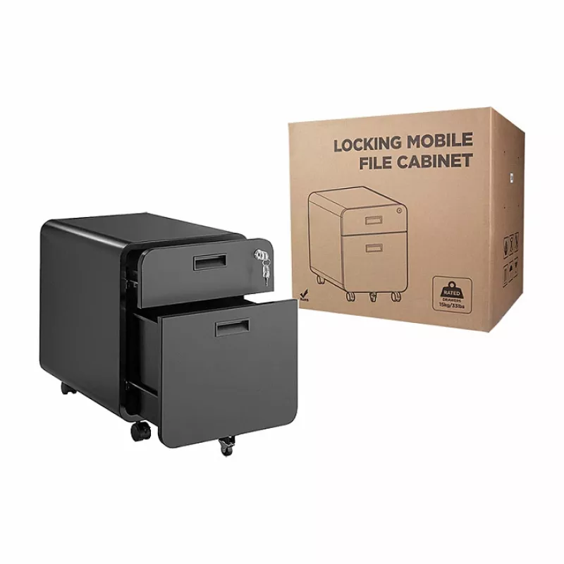 LOGILINK Mobilus dokumentų spintelės modulis, 2 stalčiai su užraktu, juoda
