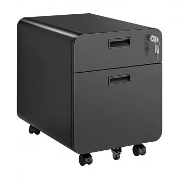 LOGILINK Mobilus dokumentų spintelės modulis, 2 stalčiai su užraktu, juoda