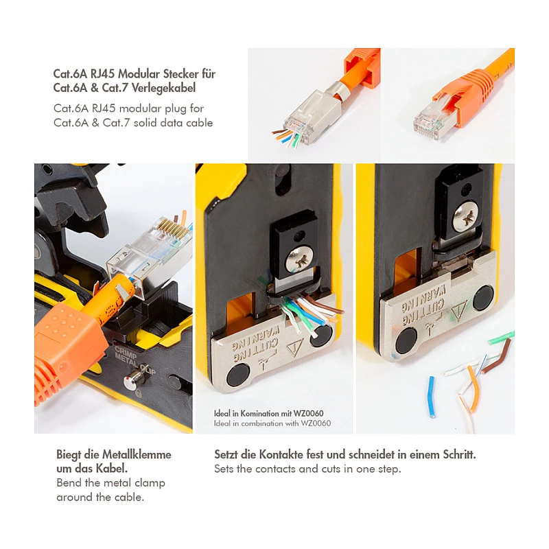 LogiLink modulinis kištukas RJ45 Cat.6A STP prakišamas, 10 vnt.