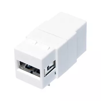 LogiLink NK0017 Keystone modulis USB 2.0 Type-A lizdas į Type-B lizdą, baltas
