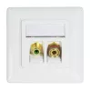 LogiLink NK0026 Keystone RCA moteriška į F moterišką sujungimo modulis, geltonas