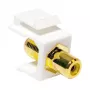 LogiLink NK0026 Keystone RCA moteriška į F moterišką sujungimo modulis, geltonas