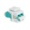 LogiLink NK0031 Keystone LC dvipusis daugiamodis OM3/OM4 šviesolaidinis sujungiklis, akvamarinas