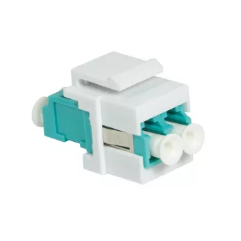 LogiLink NK0031 Keystone LC dvipusis daugiamodis OM3/OM4 šviesolaidinis sujungiklis, akvamarinas