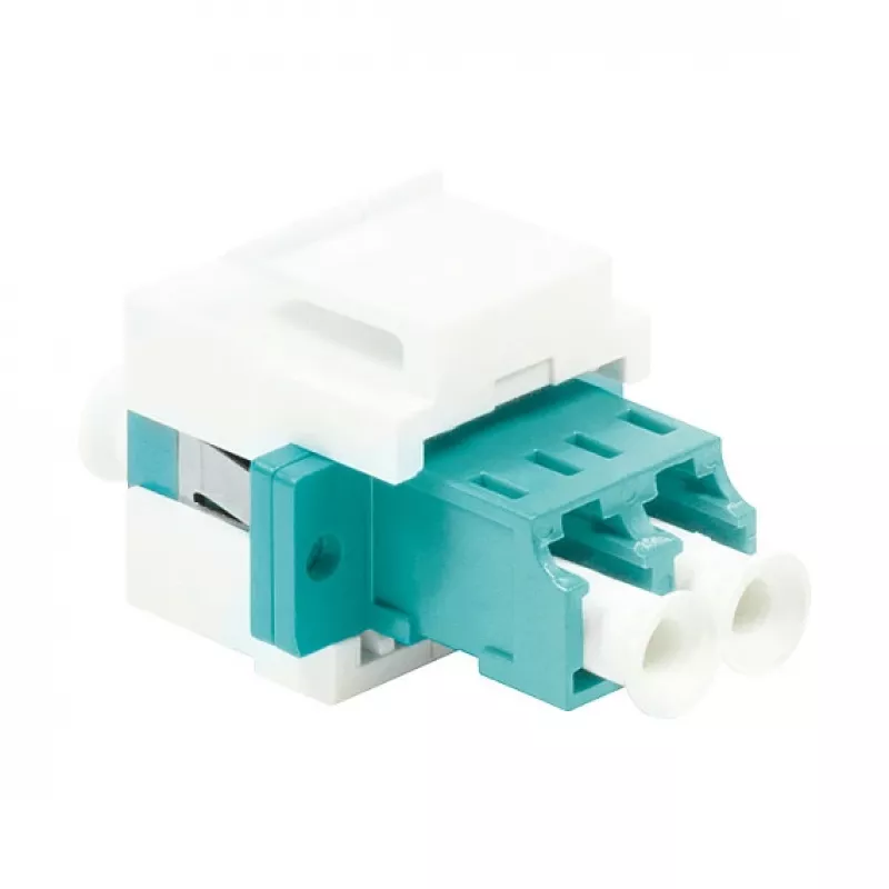 LogiLink NK0031 Keystone LC dvipusis daugiamodis OM3/OM4 šviesolaidinis sujungiklis, akvamarinas