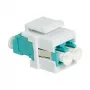 LogiLink NK0031 Keystone LC dvipusis daugiamodis OM3/OM4 šviesolaidinis sujungiklis, akvamarinas