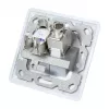 LogiLink NK4020 Keystone sieninė plokštė, įleidžiama, 2 moduliai, signalinė balta