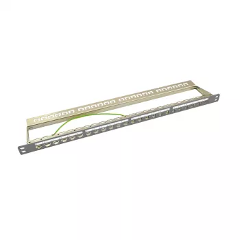 LogiLink NK4039 Keystone pataisos skydelis, 24 prievadai, 0.5U, ekranuotas, pilkas - 19 colių stovo montavimas