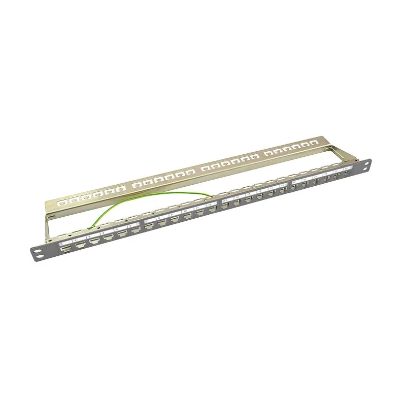 LogiLink NK4039 Keystone pataisos skydelis, 24 prievadai, 0.5U, ekranuotas, pilkas - 19 colių stovo montavimas