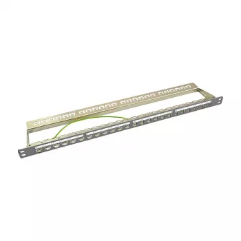 LogiLink NK4039 Keystone pataisos skydelis, 24 prievadai, 0.5U, ekranuotas, pilkas - 19 colių stovo montavimas