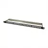 LogiLink NK4040 24 prievadų ekranuotas Keystone skydelis, 0,5U, juodas