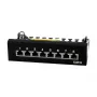 LogiLink NP0017B Patch Panel – 8 prievadų Cat6 STP, Montuojamas ant sienos / po stalu, Juoda