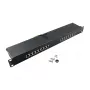 LOGILINK NP0057 Cat6 STP Patch Panel, 19 inch 1U 16 prievadų, RJ45/LSA IDC, Juoda EconLine