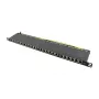 Logilink NP0063 24 prievadų Cat6A STP komutacinė plokštė 19 colių 0.5U juoda