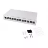 LOGILINK NP0094 Konsolidavimo taško dėžutė, 12 prievadų, montavimui ant stalo/sienos/DIN bėgelio, šviesiai pilka