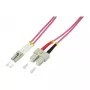 LogiLink OM4 LC/SC dvipusis daugiamodis šviesolaidinis jungiamasis kabelis 20m LSZH aqua