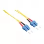 LogiLink OS2 SC/SC dvipusis vienmodis šviesolaidžio jungiamasis laidas, 3 m, 9/125 µm, LSZH, geltonas