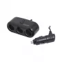 LogiLink PA0038 3 prievadų automobilinis įkroviklio skirstytuvas su USB prievadu – 12V/5V maitinimo skirstytuvas cigarečių degiklio lizdui, juodas
