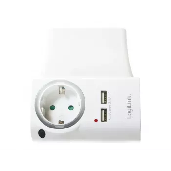 LOGILINK PA0165 USB-A įkroviklis 10.5W su įkrovimo stoveliu (baltas)