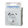 LOGILINK PA0253 Sieninis lizdas su 1 Schuko rozete, 1 USB-A ir 1 USB-C įkrovimo prievadu, 3.1A, baltas