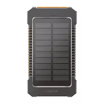 LogiLink PA0321 Saulės energijos powerbankas 6000 mAh su USB-C, IP65, juodas