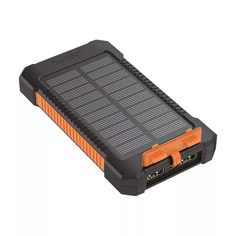 LogiLink PA0321 Saulės energijos powerbankas 6000 mAh su USB-C, IP65, juodas