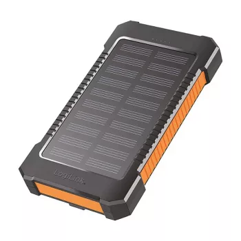 LogiLink PA0321 Saulės energijos powerbankas 6000 mAh su USB-C, IP65, juodas
