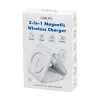 LOGILINK PA0344 Magnetinis belaidis įkroviklis 3-in-1, skirtas „Apple“ įrenginiams, baltas, sulankstomas, MagSafe, 15W