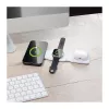 LOGILINK PA0344 Magnetinis belaidis įkroviklis 3-in-1, skirtas „Apple“ įrenginiams, baltas, sulankstomas, MagSafe, 15W
