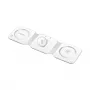 LOGILINK PA0344 Magnetinis belaidis įkroviklis 3-in-1, skirtas „Apple“ įrenginiams, baltas, sulankstomas, MagSafe, 15W
