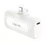 LogiLink PA0349W mobilusis maitinimo bankas, 5000 mAh, LiPo, įmontuota sulankstoma USB-C jungtis ir USB-C prievadas, baltas