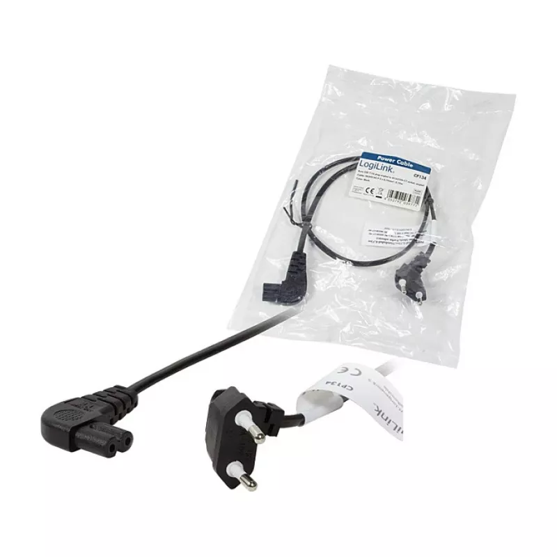 LogiLink maitinimo laidas Europlug CEE 7/16 į IEC C7 0,75 m juodas