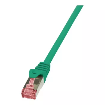 LogiLink PrimeLine CAT 6 S/FTP jungiamasis laidas, 0.25 m, žalias, LSZH, be užkabų, 10 Gbps