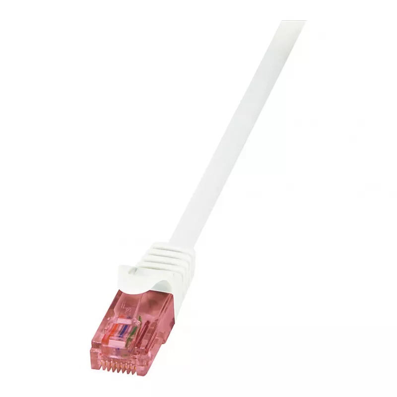 LogiLink PrimeLine Cat.6 U/UTP Patch Cable, 7,5 m, balta, grynas varis, RJ45, Gigabit Ethernet