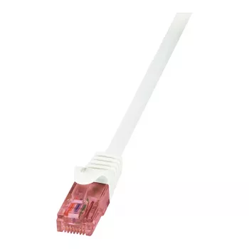 LogiLink PrimeLine Cat.6 U/UTP pataisos kabelis, grynas varis, LSZH, baltas, 15m