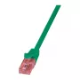LogiLink PrimeLine Cat.6 U/UTP pataisos kabelis, RJ45, plikas varis, žalias, 1,5 m