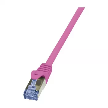 LogiLink PrimeLine Cat.6A S/FTP Jungiamasis Kabelis, RJ45, 1.5 m, Rožinis, 10 Gbps, LSZH