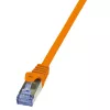 LogiLink PrimeLine Cat.6A S/FTP PIMF pataisos kabelis, 10G, RJ45, LSZH, 0,25 m, oranžinis