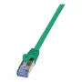 LogiLink PrimeLine Cat6a 10G S/FTP PIMF RJ45 pataisos laidas 0.5m žalias LSZH (CQ3025S)