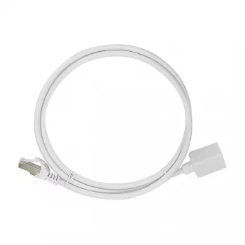 LogiLink Professional CAT 6a S/FTP Patch ilginamasis kabelis, RJ-45 kištukas į lizdą, 1 m, baltas, LSZH, Snagless