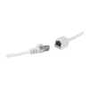 LogiLink Professional CAT 6a S/FTP Patch ilginamasis kabelis, RJ-45 kištukas į lizdą, 1 m, baltas, LSZH, Snagless
