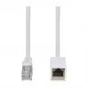 LogiLink Professional CAT 6a S/FTP Patch ilginamasis kabelis, RJ-45 kištukas į lizdą, 1 m, baltas, LSZH, Snagless