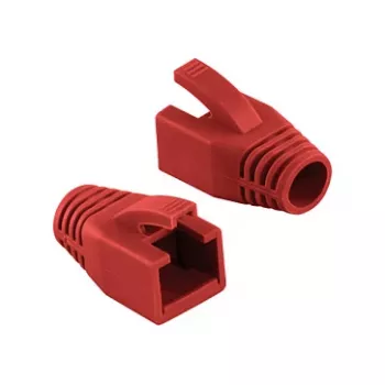LogiLink Professional modulinis RJ45 kištukas kabelio apvalkalas 8 mm raudonas – 50 vienetų