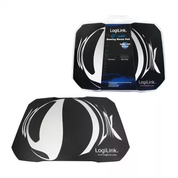 LogiLink Q1 Mate Gaming Mouse Pad XL – mikroaustinio audinio, neslystanti guminė bazė, susiūti kraštai, juodas stalo kilimėlis