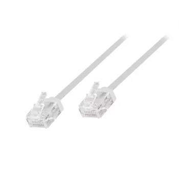 LogiLink plonas itin lankstus Cat.6A U/UTP tinklo kabelis, 0,5 m, baltas, 10 vnt. paketas (CQ3021U)